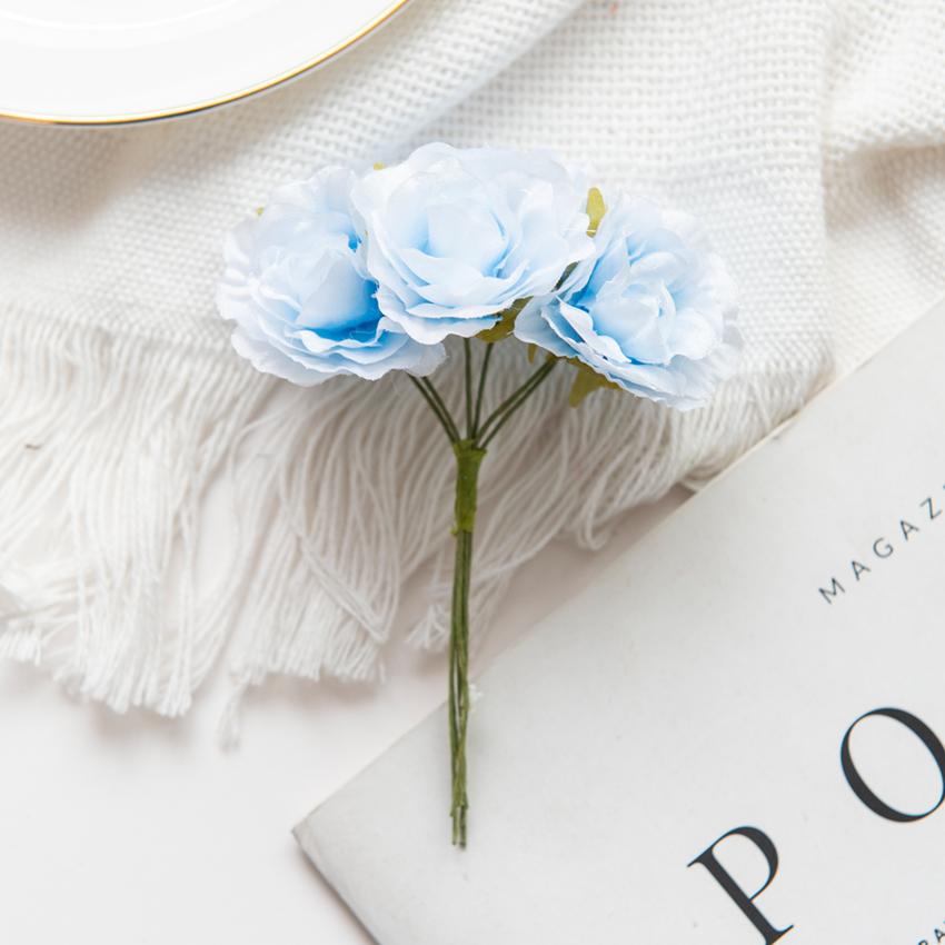 18 шт. Искусственные цветы Мини шелковый букет Свадебный декоративный DIY Венок Рождественское украшение Ваза для дома сада Скрапбукинг