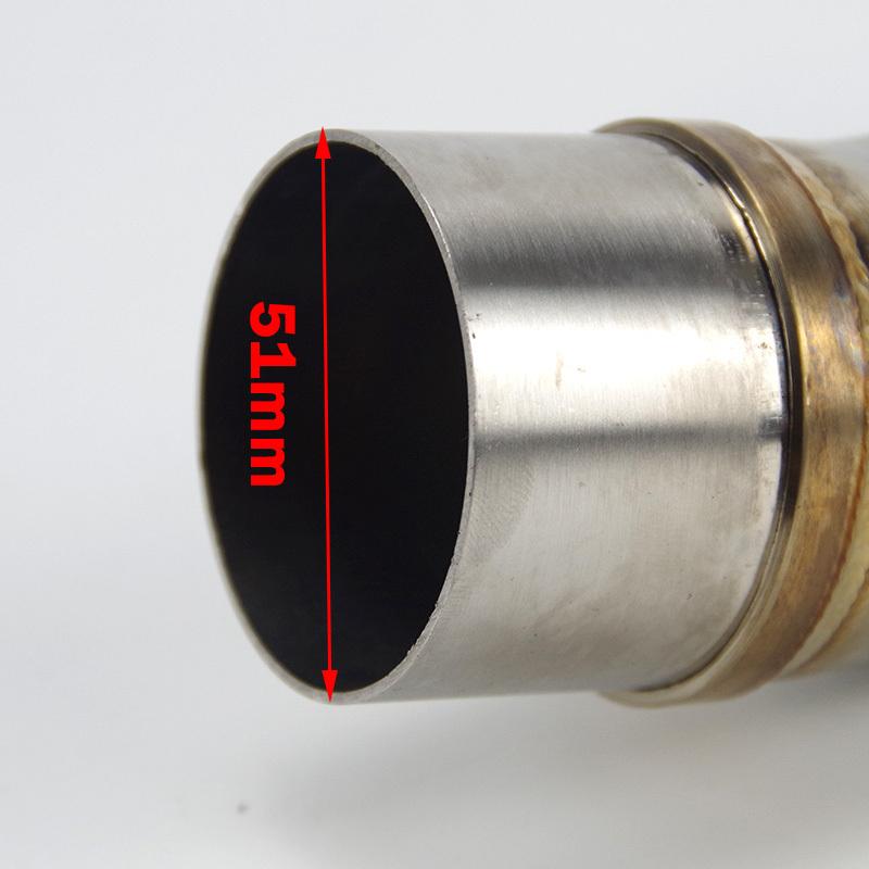 Ninja 400 Slip-on Exhuast Middle Link Pipe Escape Muffler Adapter 51mm Connect Pipe for Kawasaki Ninja400 Z400 2018 2019 2020-21