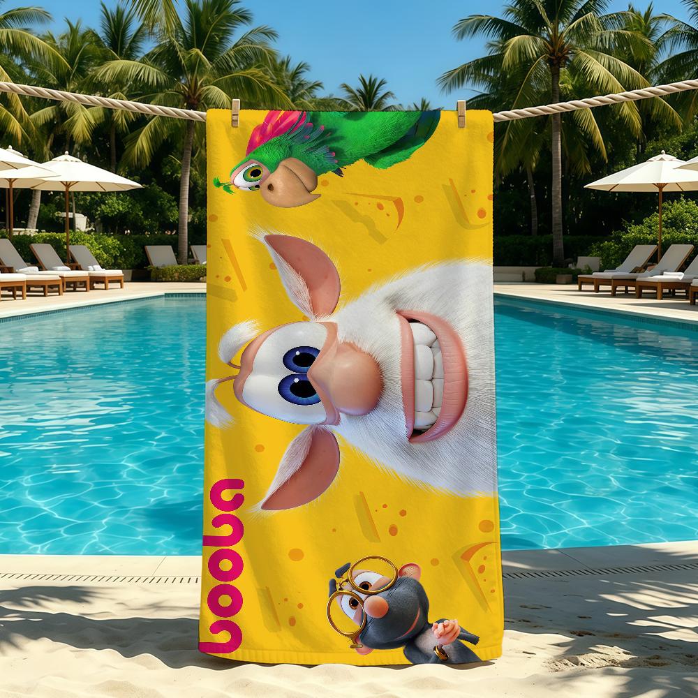 Towel Cute For Outdoor Camping B-Booba-ES Beach Towel Super Absorbent Quick-Drying Summer Cartoon Towel