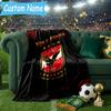 Custom Name Al Ahly Fc Crest Design Flannel Blanket, Use for Birthday/Holiday Gift, Soft Blanket for Sofa/Bed/Camping/Office, Home Decor