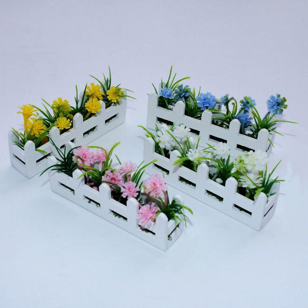 Lifelike Artificial Miniature Potted Plants Decor Garden Doll Plants Fake Daisy DIY Craft