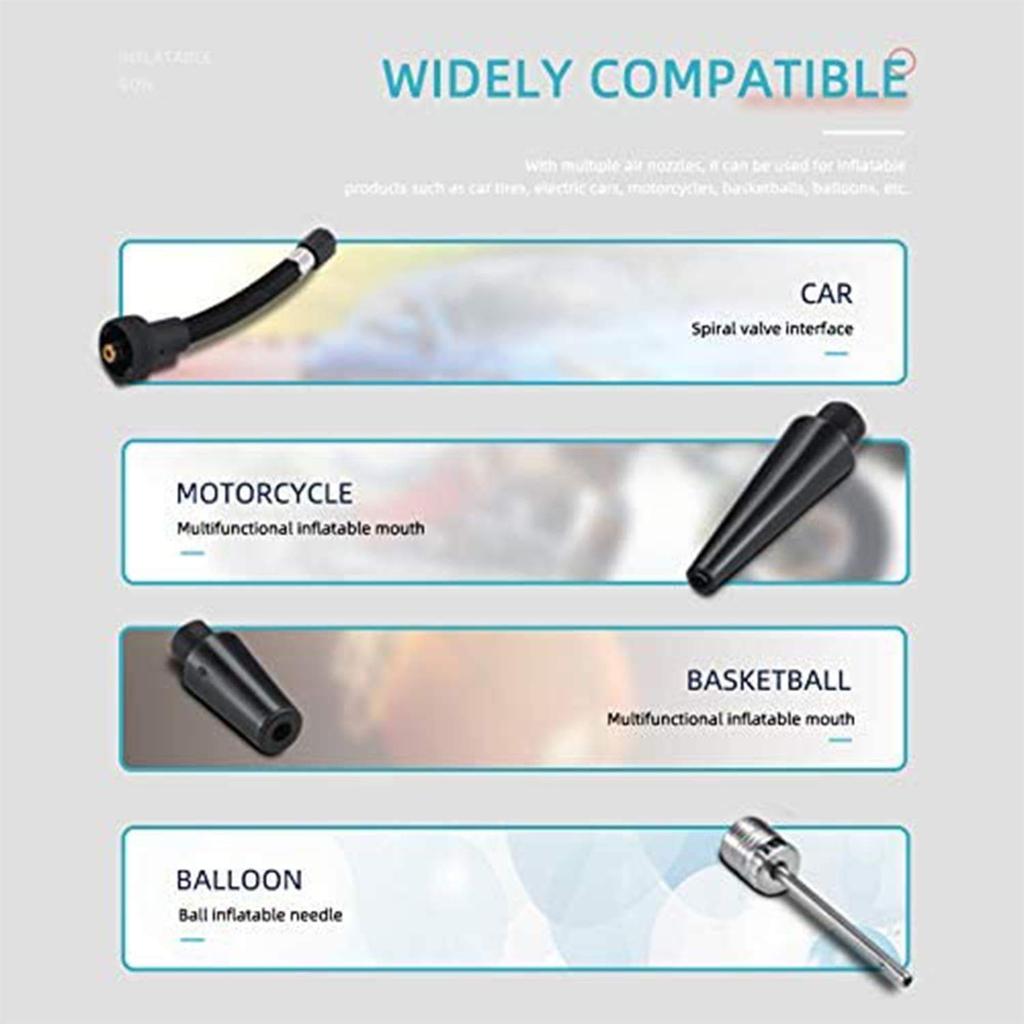 Насос для подкачки шин, воздушный компрессор, портативный, с ЖК-экраном, цифровым манометром, светодиодной подсветкой и возможностью зарядки от прикуривателя