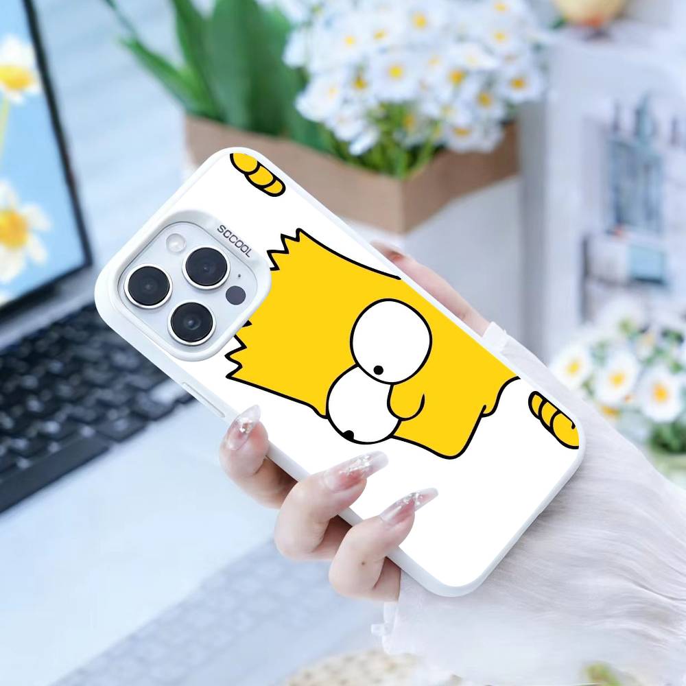 Чехол для телефона Anime T-The S-Simpsons-s для iPhone 16,15,14,13,12,17,Pro,MAX белый Матовый Ударопрочный Чехол