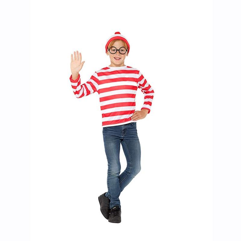 Where's Wally Halloween Costume Fun And Smart Uk Anime Cos Dress-up Outfit