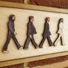 Деревянная настенная декоративная композиция, The Beatles Abbey Road, произведение искусства