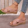 Summer Cross Strap Wedge Slippers for Women Comfortable Thick Sole Casual Sandals Woman Non Slip Platform Flip Flops Female 43