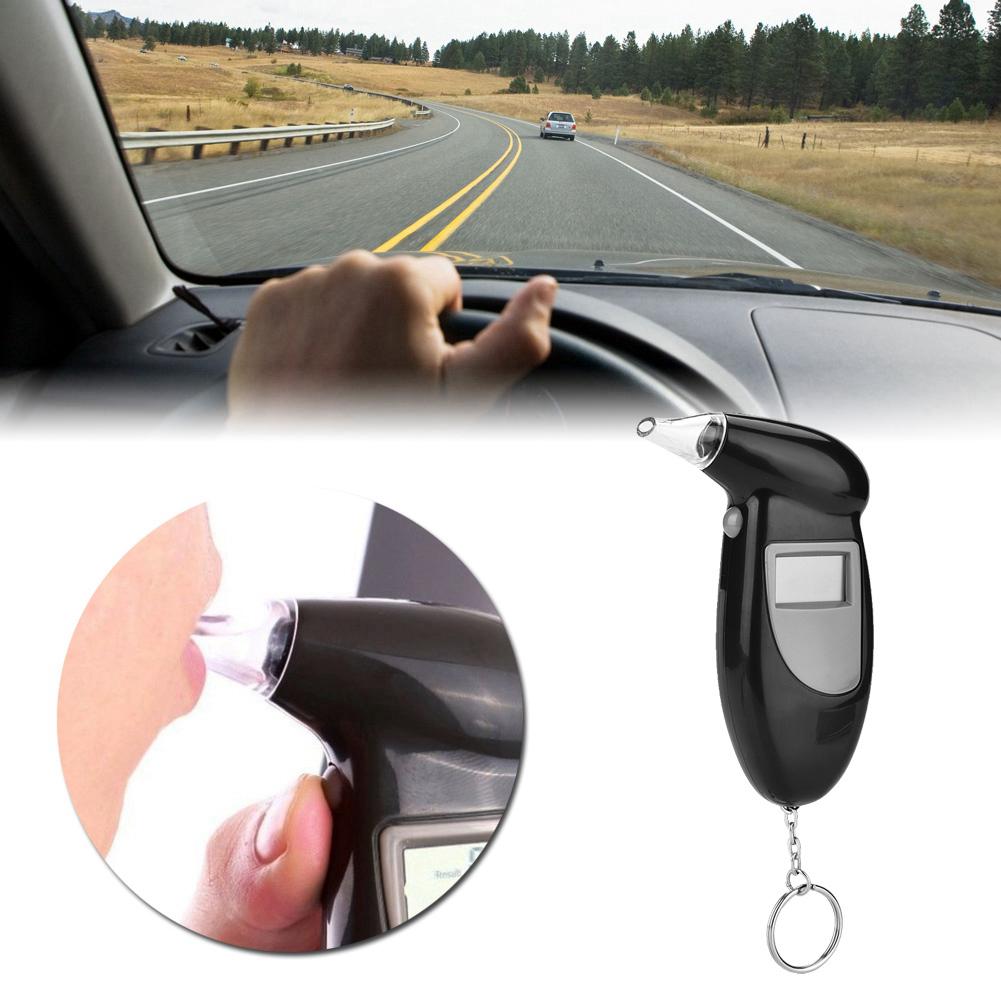 LCD Screen Professional Alcohol Breath Tester Analyzer Lie Detector Breathalyser No Backlight