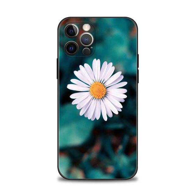 Чехол для телефона Apple Iphone 14 13 12 11 Pro Max 13 12 Mini Xs Max Xr X 7 8 6 6s Plus, чехол в виде ракушки, роза, тюльпан, зеленые побеги, цветы