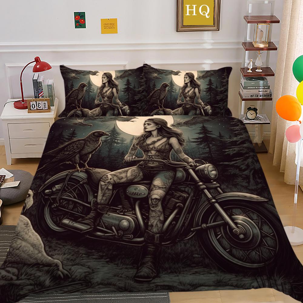 Комплект постельного белья с принтом черепа красоты 3D King Size, постельное белье из полиэстера, модное покрывало для подростков, высококачественный домашний текстиль