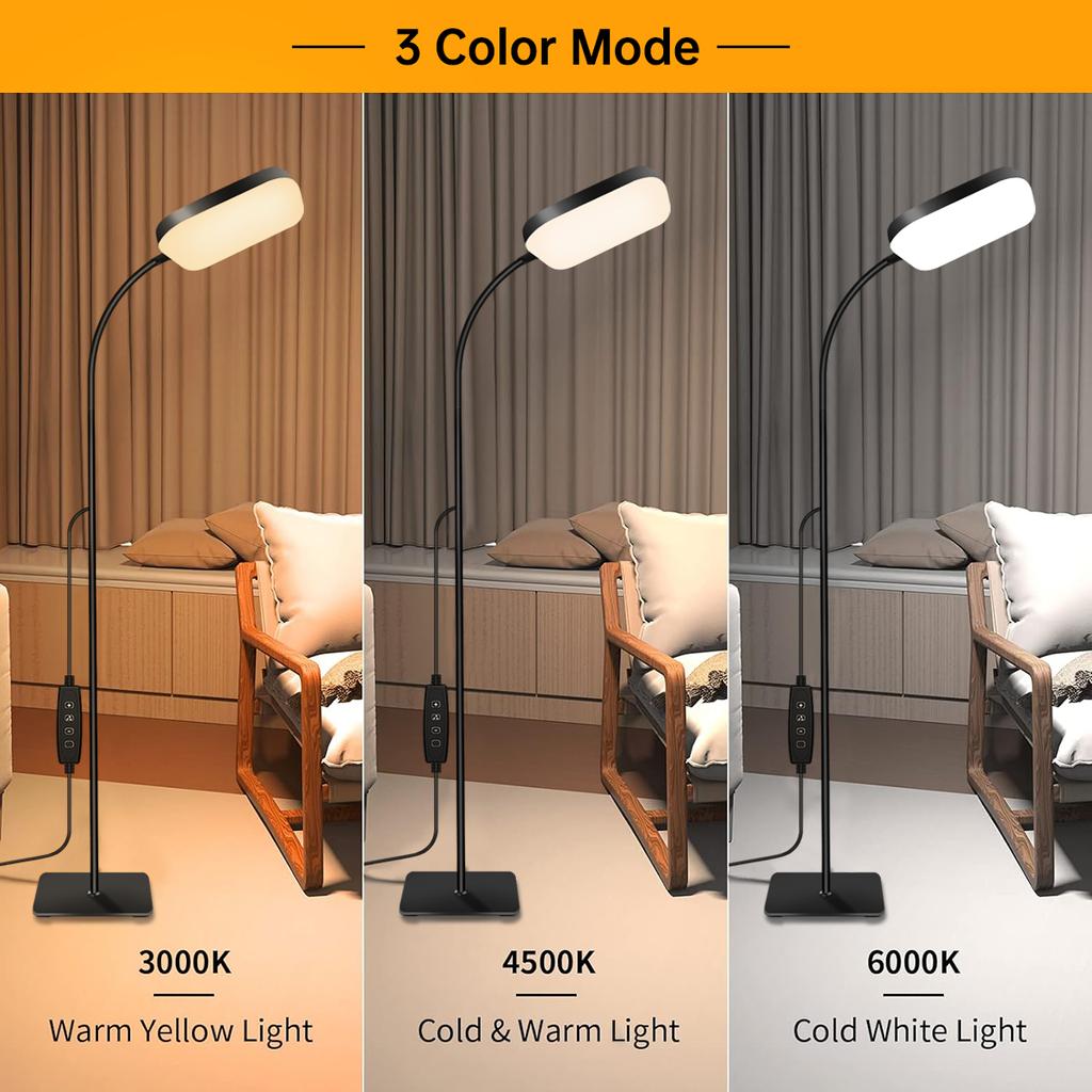 Xiaomi Modern LED Floor Lamp Bright 18W Sofa Reading Lamps for Lash Extensions Dimmable Modern Standing Light Adjustable Gooseneck