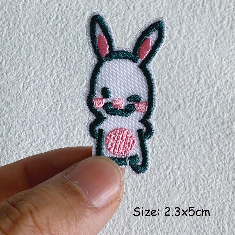 Cartoon Animals Embroidered Iron Patch For Clothing DIY Striped Sewing Patch