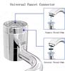 1080° Swivel Kitchen Faucet Extender Universal Splash-Proof Dual Spray Modes Rust-Proof Sink Accessories with Adapter