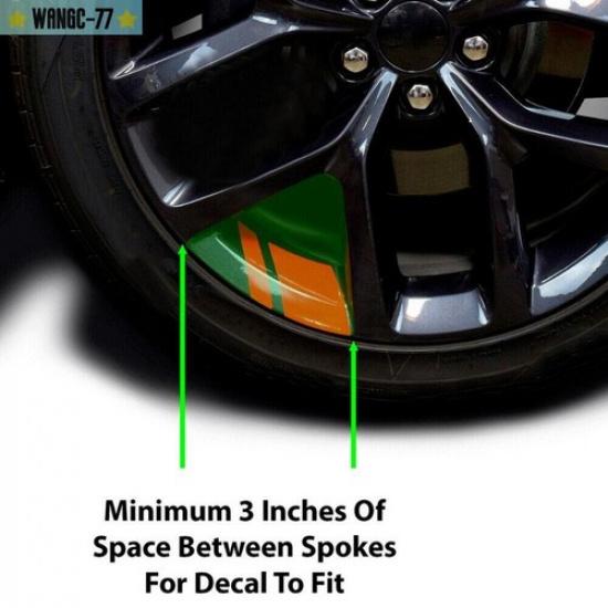 6X Car Wheel Rim Decals Mark Overlay Reflective Sticker Accessory New