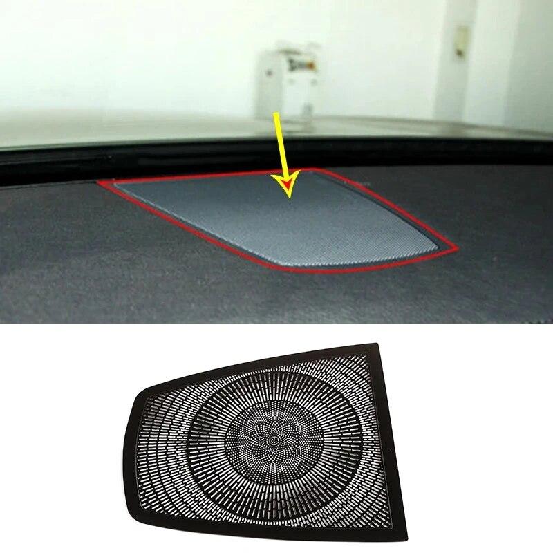 Aluminum Alloy Black Car Styling Dashboard Speaker Cover Stickers For BMW 7 Series F01 F02 F03 F04 2009-2014 Auto Accessories
