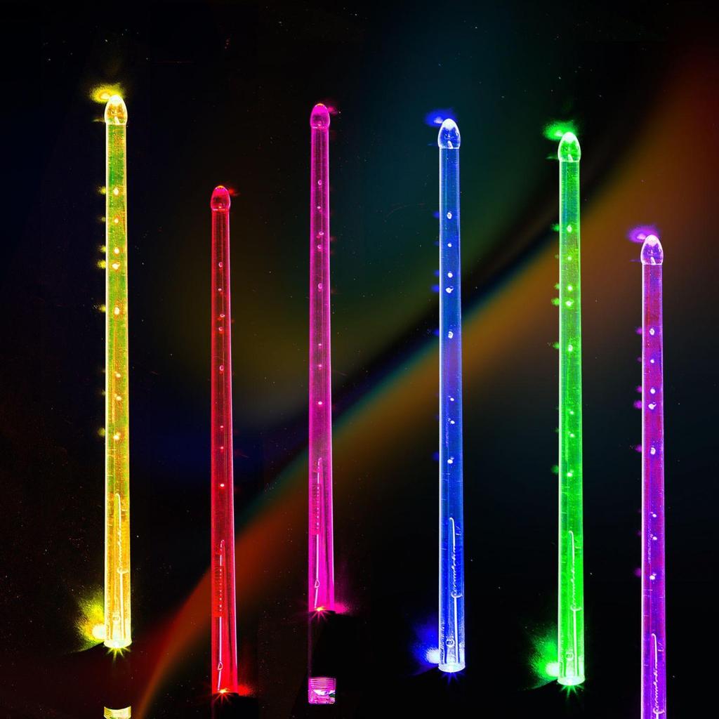 Rechargeable LED Light Up Gradient Glow Drumsticks, Durable Professional Cool LED PC Polymer Material Drumsticks