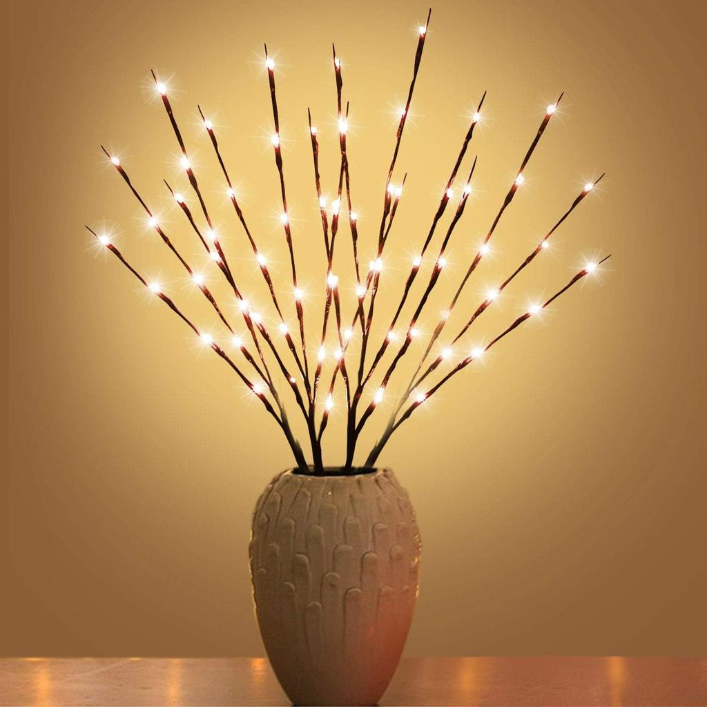 Led Branch Light Battery Operated Lighted Branches Vase Filler Willow Twig Lighted Branch 30 Inch 20 LED for Christmas Home Party Decoration Indoor