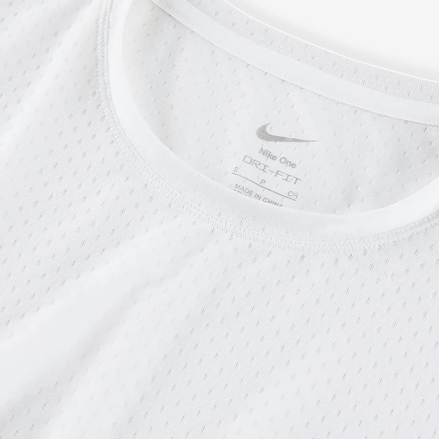 Nike Женская дышащая футболка с коротким рукавом Dri-FIT Classic Белый FN4118-100