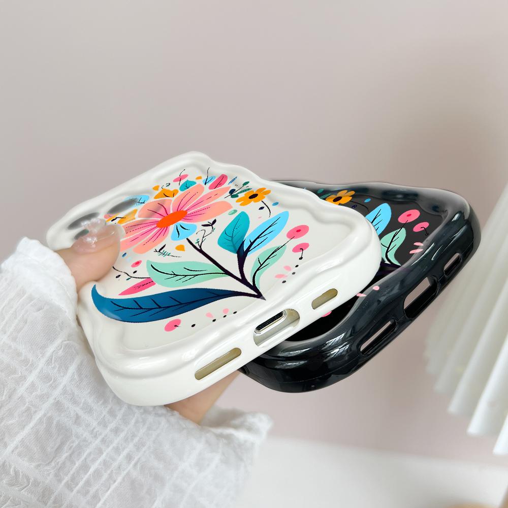 Милый мультяшный узор, кремовая текстура, мягкий силиконовый чехол с волнистыми краями, чехол для телефона Samsung