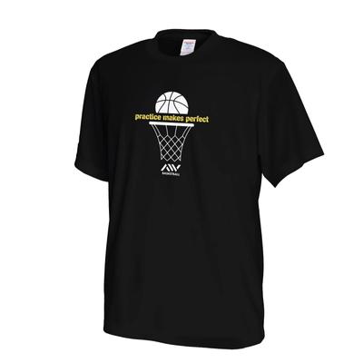 Футболка для баскетбола с коротким рукавом Dry Practice Sweat Quick Practice Practice Makes Size L [Artwork Kobe], Wear, Absorbent, Drying, Wear, Perfect, Black,