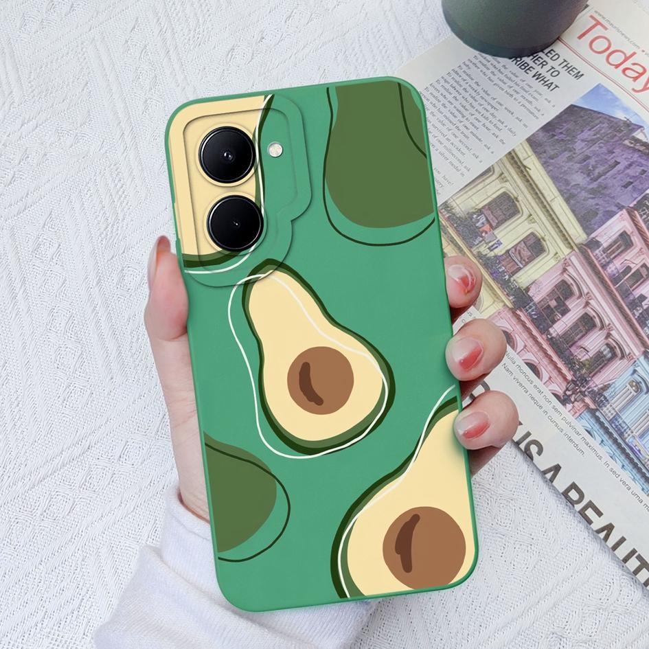 Для OPPO Realme GT Neo2 3 C33 C55 C35 C20 C30 C31 Чехол Модный чехол с цветком авокадо Защитный квадратный жидкий силикон Мягкий ТПУ для Realme Funda Coque Бампер