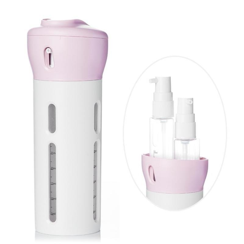Портативный дозатор лосьона 4-в-1, лосьон-шампунь, гель для душа, бутылочка для хранения косметики, дорожные принадлежности