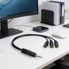 3.5MM Audio Splitter Cable Plated Connector Male To Female 1 Input 3 Output Stereo Jack