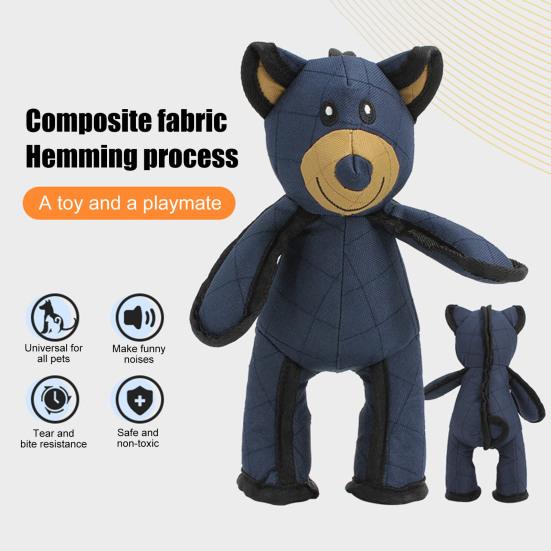 1/2 шт. Неразрушимая игрушка для собак-медведей для агрессивных любителей жевать, пищащая игрушка для собак-медведей, интерактивная плюшевая игрушка для жевания для собак крупных пород