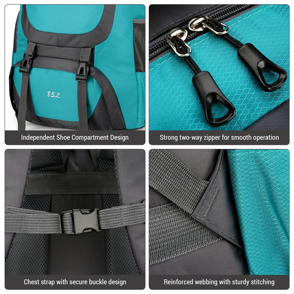 Extra Large Backpack 85L Large Capacity Travel Backpack Hiking Camping Backpack Outdoor Large