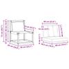 Outdoor Sofa Set with Cushions 3 pcs Natural and Light Grey