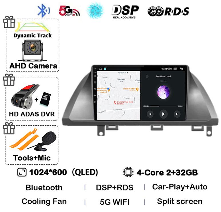 Android 14 Автомобильный Carplay для Honda Odyssey 2005 - 2010 Экран Автомагнитола Стерео GPS Навигация Мультимедийный Видеоплеер WIFI 4G DSP