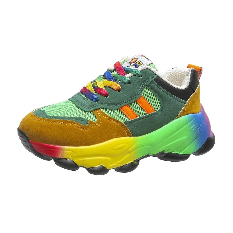 Fashion Women Sneakers Spring Autumn Sports Shoes Multicolor Casual Lace-up Comfortable Platform Running Shoe Footwear Plus Size 43