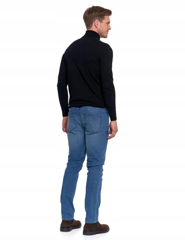 Trousers Men's Jeans Straight Legs Elegant Classic MORAJ 32 BLUE