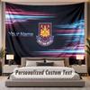 Custom Name Text Tapestry West Ham United football Personalized Polyester Wall Tapestry For Bedroom And Room