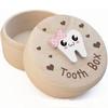 Wooden Umbilical Cord Box Collecting Teeth Tooth Storage Box Durable Baby Tooth Box