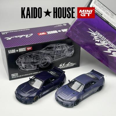 Kaido House + MINIGT Nissan Skyline GTR R33 Active Carbon R V2 KHMG литой автомобиль Модель 163 Chase