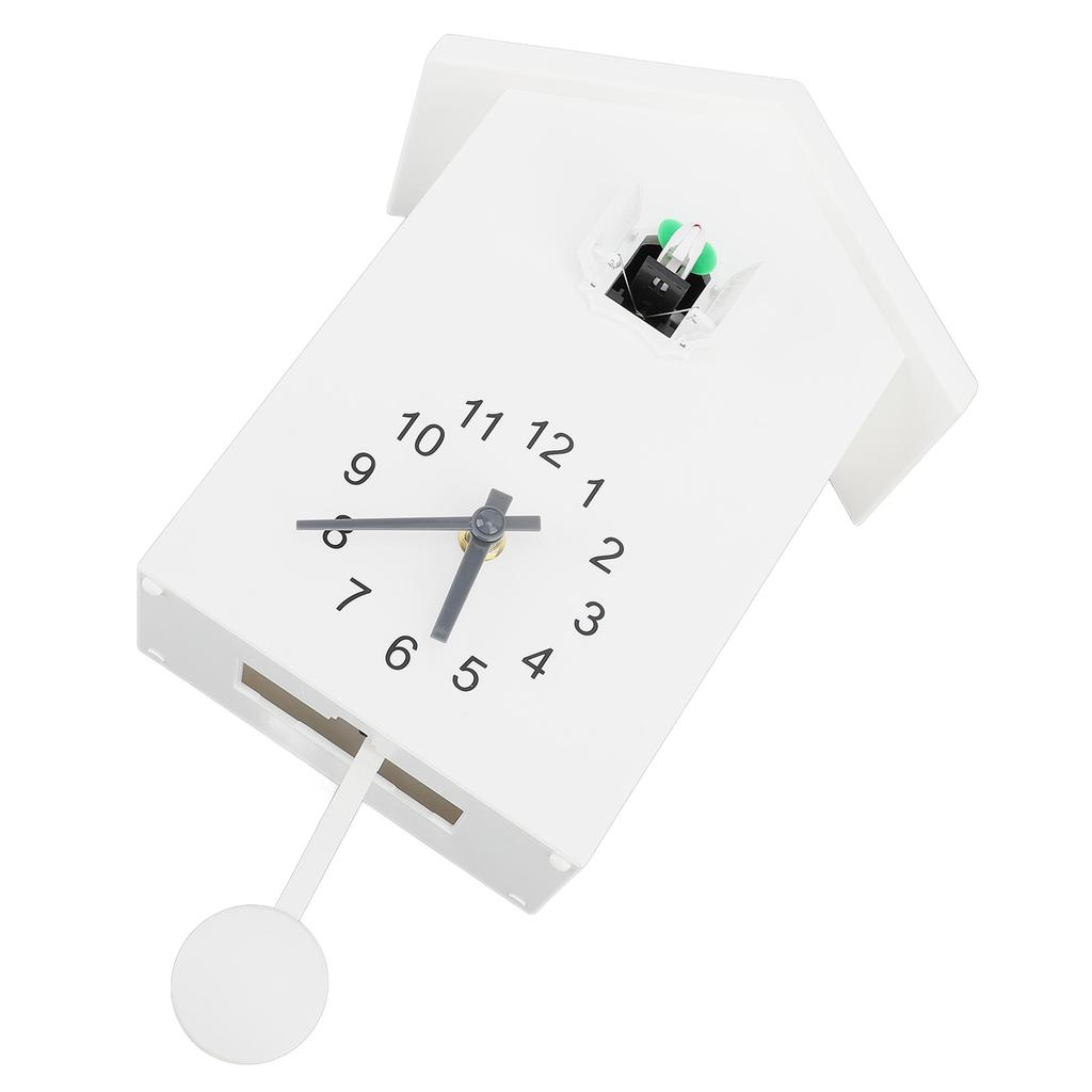 Bird House Wall Clock Bird Voice Call Nordic Style Bird House Pendulum Wall Hanging Clock for Office Bedroom Living Room