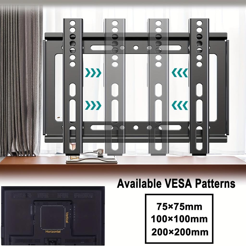 14-42inch TV Wall Mount Bracket Universal TV Mount Monitor Holder Adjustable Low Profile Flat TV Wall Mount for LCD LED Monitor