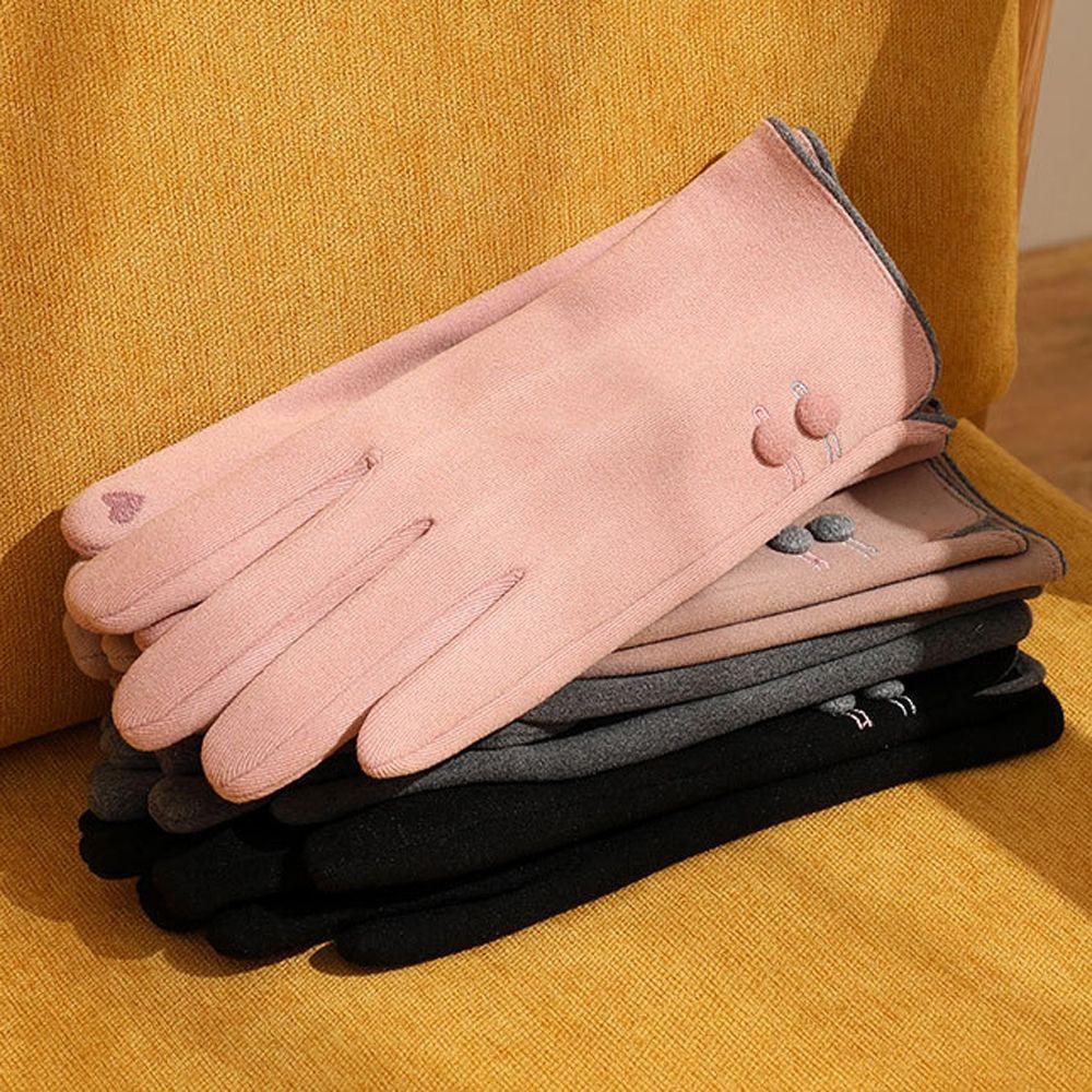 Ветрозащитные Уличные Однотонные Сохраняющие Тепло Толстые Рукавицы Перчатки на Полные Пальцы Женские Перчатки