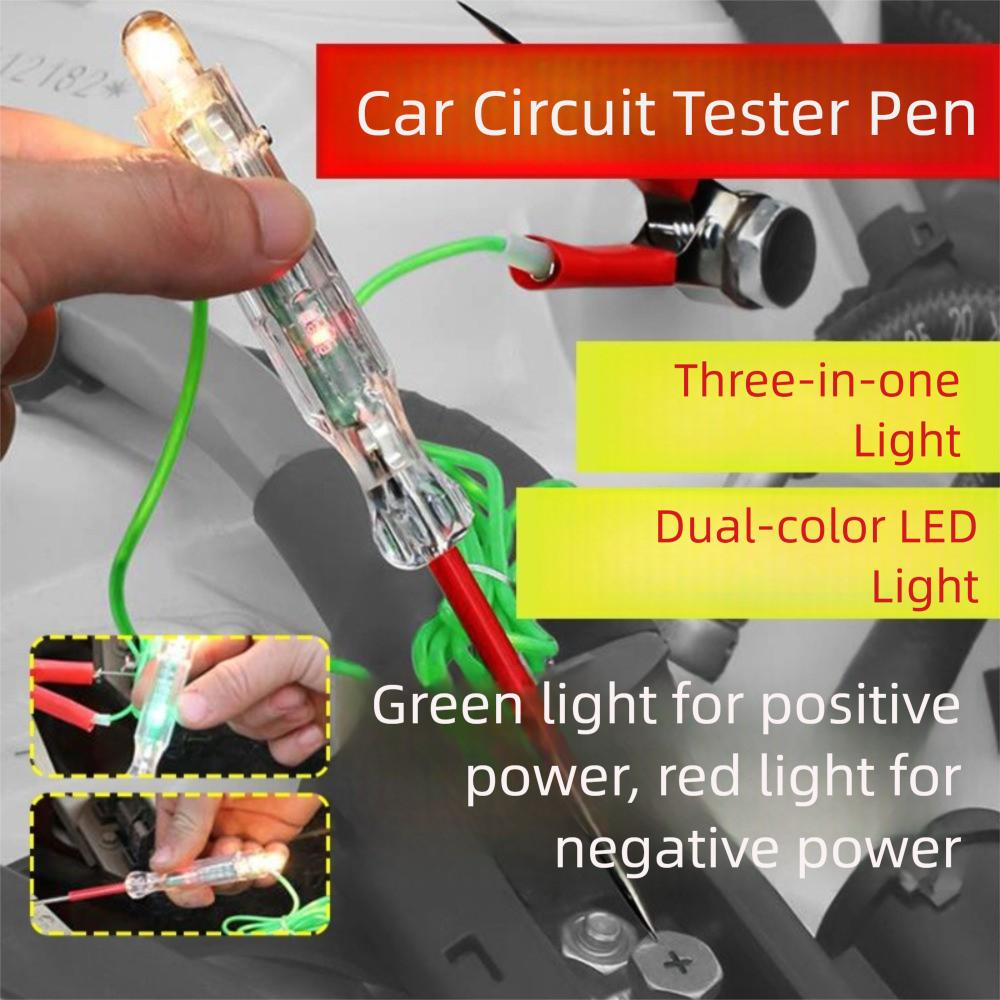 6В/12В/24В Лампа-тестер цепи автомобильного света Светодиодный свет Автомобильный диагностический щуп Ручка для проверки напряжения Грузовик