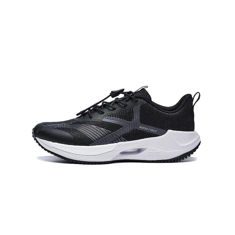 Li Ning Young20 Lightweight Comfortable Non-Slip Shock Absorbing Breathable Low-Top Running Shoes Kids Sneaker Black Gray YKFT046-3