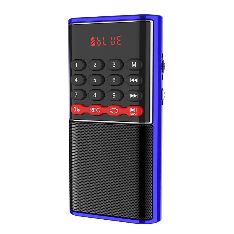 Мини FM-радио Портативный Bluetooth-динамик MP3-музыкальный плеер с цифровым дисплеем Поддержка TF-карты USB-наушники Play