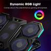 RGB игровая подставка для ноутбука с воздушным охлаждением, подставка для ноутбука с 6 вентиляторами, охлаждающий вентилятор, базовый костюм для ноутбука 12-17 дюймов