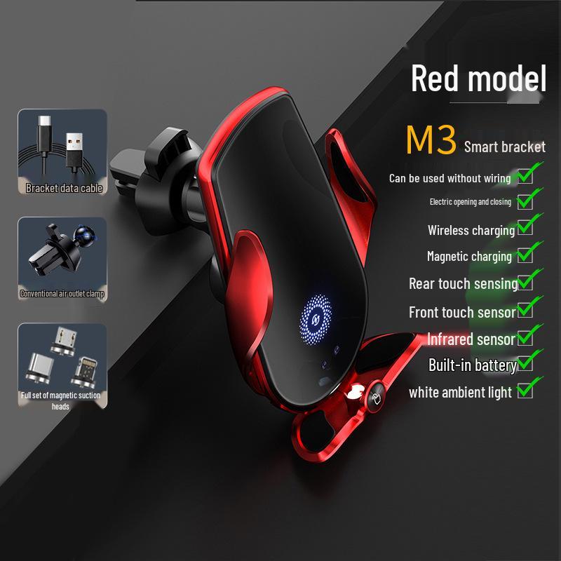 M123 Magic Clip Wireless Car Charger & Auto Clamping Phone Holder