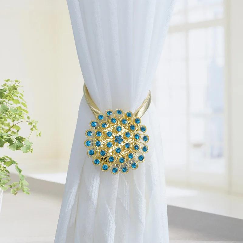 1pcs Simple Flower Curtain Strap Flower Curtain Clip Strap Curtain Buckle Window Decorative Strap Accessories Useful Tool