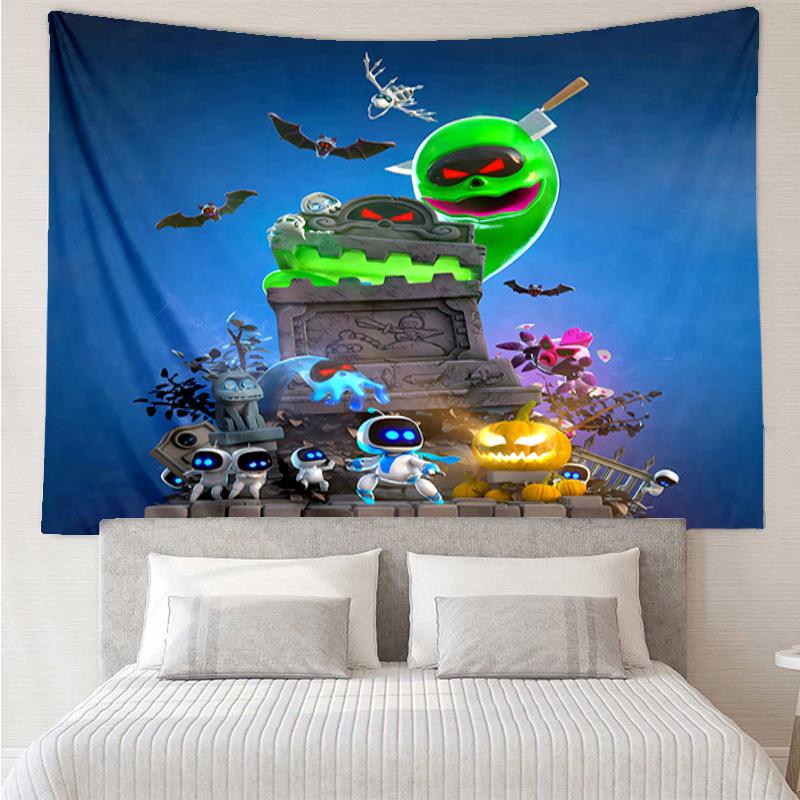 Astro Bot3 Tapestry for Bedroom Aesthetic Classroom Tapestries Wall Hanging for Living Room Dorm Office,Ideal Creative Gift