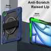 For iPad Air 13 (2025)/(2024) Case Silicone + PC Kickstand Tablet Cover with Handy Strap, Shoulder Strap