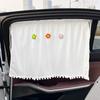 UV Protection Flower Car Blackout Curtain Car Curtain Car Bear Sliding Curtain  Car Window