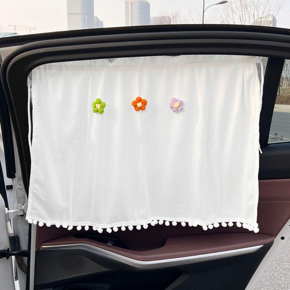 UV Protection Flower Car Blackout Curtain Car Curtain Car Bear Sliding Curtain Car Window