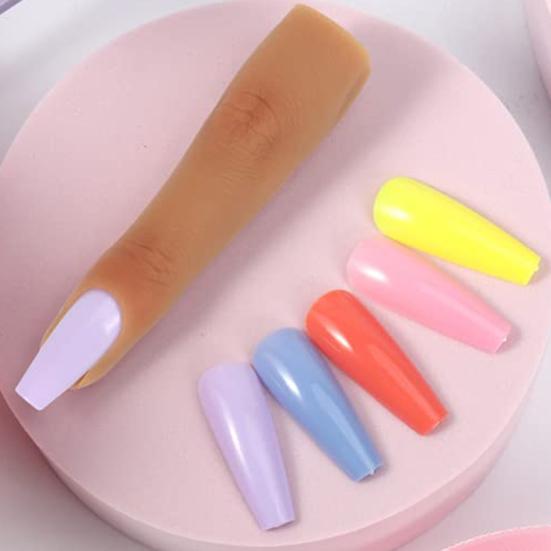 Silicone Practice Fingers Nails Realistic Easy To Clean Nail Art Training Hand Bendable Fake Finger Model