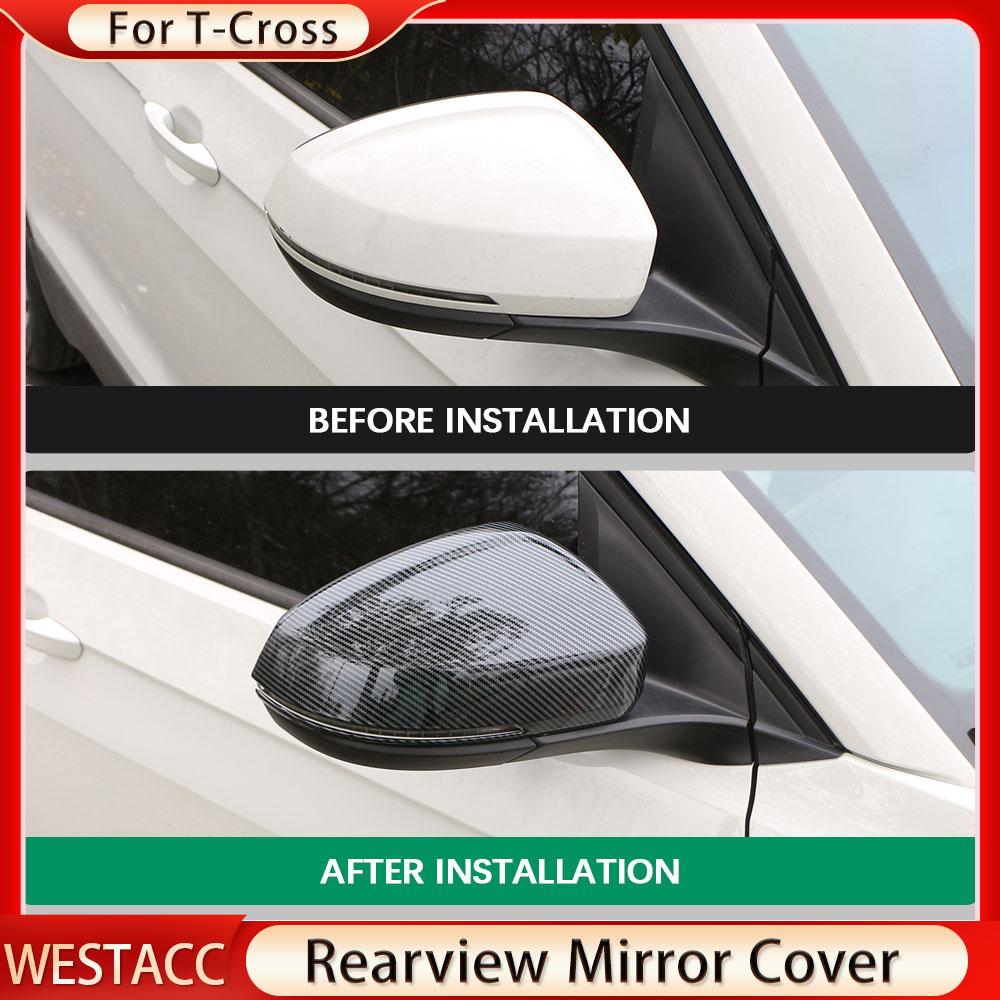 2 шт. Наклейка на боковое зеркало заднего вида для VW Volkswagen T-Cross Tcross 2018 2022 2023